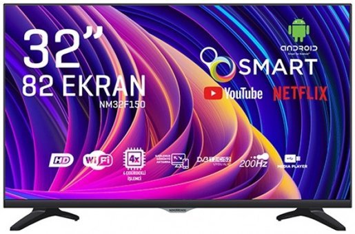 Nordmende NM32F150 32 inç Hd Ready 80 Ekran Flat Uydu Alıcılı Smart Led Android Televizyon