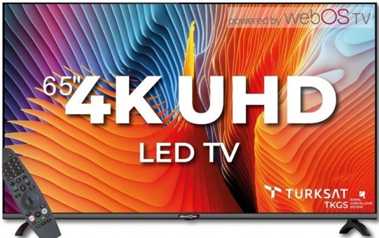 Awox 65A6500USWF 65 inç 4K Ultra HD 164 Ekran Çerçevesiz Flat Uydu Alıcılı Smart Led Webos Televizyon