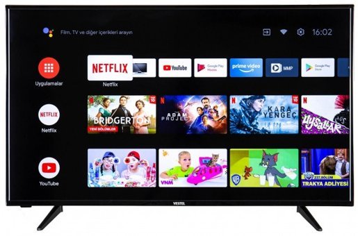 Vestel 43UA9500 43 inç 4K Ultra HD 108 Ekran Çerçevesiz Flat Uydu Alıcılı Smart Led Android Televizyon