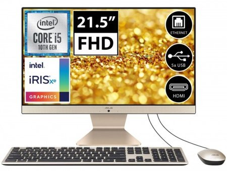 Asus Vivo V222FAK-BA025M01 Dahili UHD Graphics Ekran Kartlı Intel Core i5 10210U 8 GB Ram DDR4 256 GB SSD 21.5 inç Full HD FreeDos All in One Bilgisayar