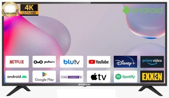 Hyundai 65HYN2104 65 inç 4K Ultra HD 164 Ekran Çerçevesiz Flat Uydu Alıcılı Smart Led Android Televizyon