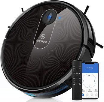 Moosoo MT-720 Çift Fırçalı Hepa Filtreli 1800 Pa Siyah Robot Süpürge