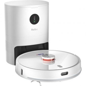 Robx R7 Haritalı Moplu 2700 Pa Beyaz Robot Süpürge ve Paspas