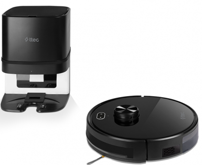 ttec 2RC01 Navi Pro Haritalı Moplu Çift Fırçalı Hepa Filtreli 2700 Pa Siyah Robot Süpürge ve Paspas