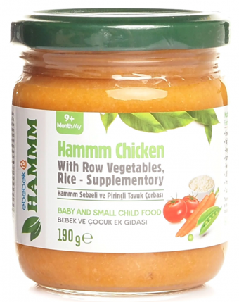 Hammm Tavuklu Tahıllı Sebzeli Kavanoz Maması 190 gr