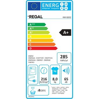 Regal KM 8202 8 kg A+ Enerji Sınıfı Isı Pompalı Kurutma Makinesi