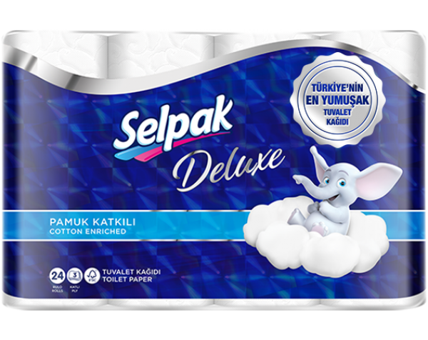 Selpak Deluxe 3 Katlı 24'lü Rulo Tuvalet Kağıdı