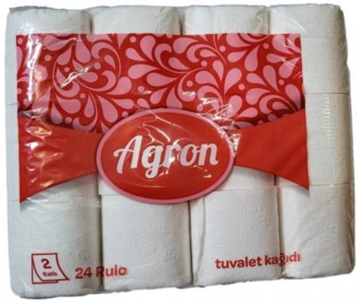 Agron 2 Katlı 24'lü Rulo Tuvalet Kağıdı