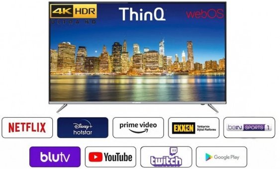Hyundai 65HYN3205 65 inç 4K Ultra HD 164 Ekran Çerçevesiz Flat Uydu Alıcılı Smart Led Webos Televizyon