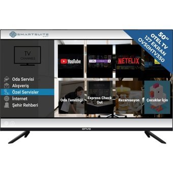 Onvo OV50HTV350 50 inç 4K Ultra HD 126 Ekran Çerçevesiz Flat Uydu Alıcılı Smart Led Android Televizyon