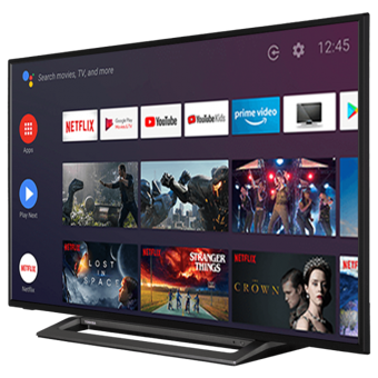 Toshiba 43LA3B63DT 43 inç FULL HD 108 Ekran Çerçevesiz Flat Uydu Alıcılı Smart Led Android Televizyon